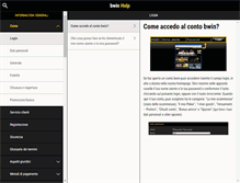 Tablet Screenshot of help.bwin.it